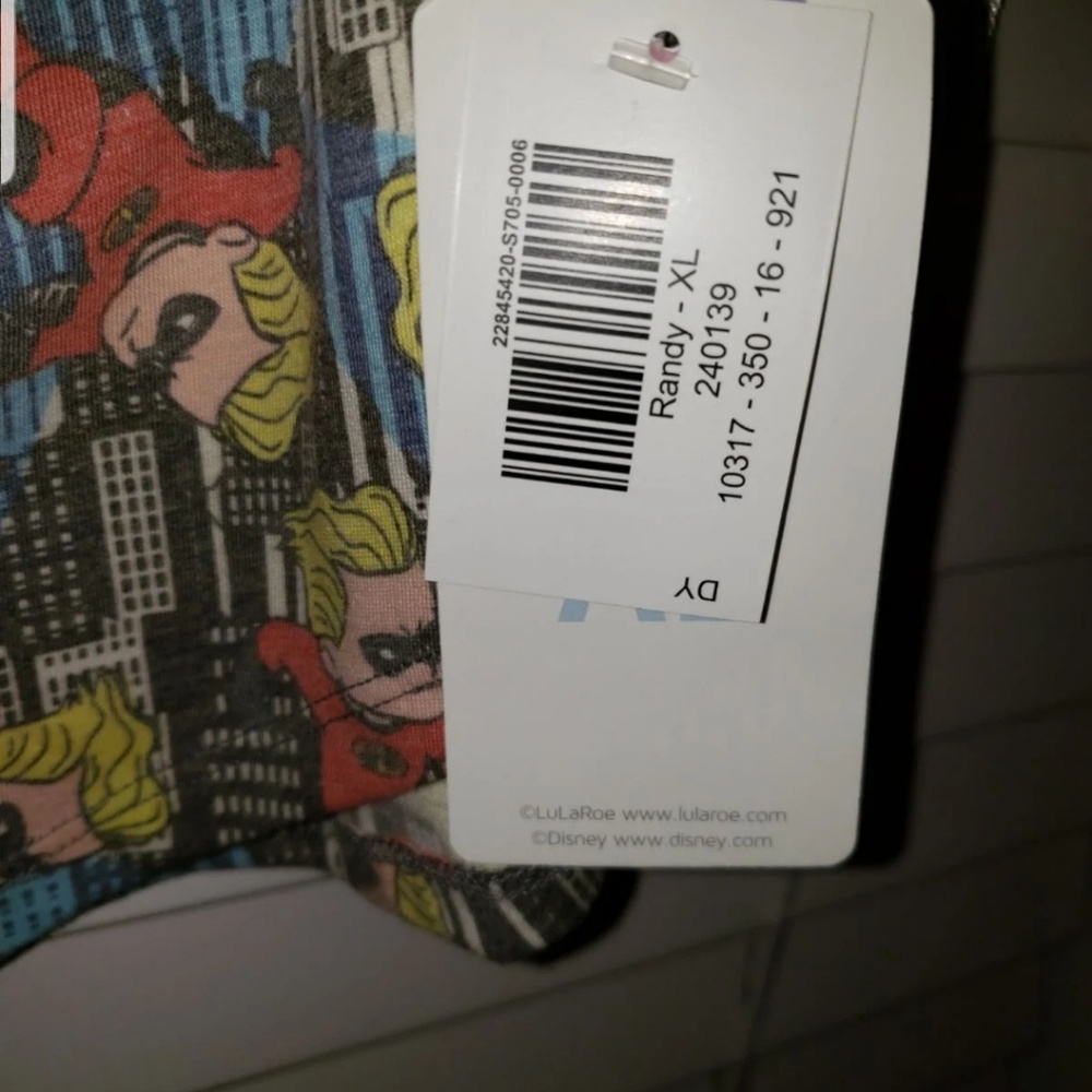 BF Sale-Lularoe Disney Dash Randy Large & XL - Picture 5 of 8